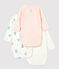 Babies' Long-Sleeved Wrapover Organic Cotton Bodysuits - 3-Pack variante 1